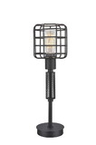 Benjara BM207454 Contemporary Style Caged Shade Table Lamp with Mesh Pattern, Black
