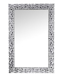 Benjara BM207526 Sparkling Wall Decor with Beveled Edges and Faux Gem Inlay, Silver