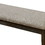 Benjara BM208010 Fabric Upholstered Bench with Nailhead Trim and Tapered Legs in Gray and Espresso