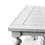 Benjara BM208126 Plank Top Coffee Table with Open Shelf and Turned Legs in Antique White