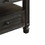 Benjara BM208134 Plank Top Coffee Table with Louver Design Drawers in Antique Black