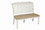 Benjara BM208154 Farmhouse Style Wooden Bench with Slatted Back, White and Brown
