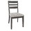 Benjara BM208462 Wooden Chair with Cushioned Seat and Ladder Backrest, Set of 2, Light Gray