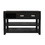 Benjara BM208510 Wooden Sofa Table with 2 Open Shelves and 2 Sliding Panels, Dark Gray