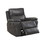 Benjara BM208990 Faux Leather Upholstered Wooden Recliner with Split Cushion, Gray