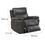 Benjara BM208990 Faux Leather Upholstered Wooden Recliner with Split Cushion, Gray