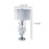 Benjara BM209008 Table Lamp with Drum Shade and Interlocking Stem Design in Silver and White