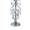 Benjara BM209008 Table Lamp with Drum Shade and Interlocking Stem Design in Silver and White
