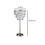 Benjara BM209015 Contemporary Table Lamp with Inverted Crystal Like Shade in Silver and Gray