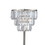 Benjara BM209015 Contemporary Table Lamp with Inverted Crystal Like Shade in Silver and Gray