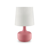 Benjara BM209050 Contemporary Table Lamp with Pot Belly Base with Matte Pink Finish in Pink