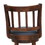 Benjara BM209083 Round Padded Seat Counter Stool with Slatted Back, Brown and Black