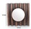 Benjara BM209096 Traditional Style Wooden Round Mirror with Panpipe Style Frame, Brown