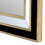 Benjara BM209115 Rectangular Wooden Dressing Mirror with Beveled Edges, Black and Gold