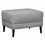 Benjara BM209213 Wooden Fabric Upholstered Ottoman with Cushioned Tufted Seating in Gray