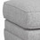 Benjara BM209248 Wooden Ottoman with Textured Upholstery and Tapered Block Legs in Gray