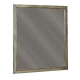 Benjara BM209348 Contemporary Style Rectangular Top Bedroom Mirror in Gray
