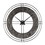 Benjara BM209373 Industrial Round Metal Wall Clock with Roman Numerals in Gray