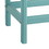 Benjara BM209394 Slatted Rectangular Hard Plastic End Table with Straight Legs in Blue