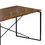 Benjara BM209583 Rectangular Wooden Dining Table with X Shape Metal Base, Black and Brown