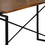 Benjara BM209583 Rectangular Wooden Dining Table with X Shape Metal Base, Black and Brown