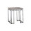 Benjara BM209596 End Table with Rectangular Tabletop and Metal Legs, Silver and Brown