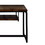 Benjara BM209602 Metal TV Stand Wooden Tabletop with and Open Shelf, Black and Brown
