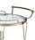 Benjara BM209612 Serving Cart with 2 Glass Shelves and Caster Support in Gold and Clear