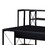 Benjara BM209613 Industrial Style Desk with 4 Open Selves and Bookcase Hutch in Black