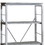 Benjara BM209626 Industrial Bookshelf with 4 Shelves and Open Metal Frame in Silver and Gray
