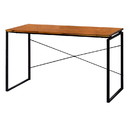 Benjara BM209628 Sled Base Rectangular Table with X shape Back and Wood Top, Brown and Black
