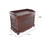 Benjara BM210127 Engraved Wooden Shoe Cabinet with Drop Down Opening and Metal Hinges, Brown