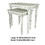 Benjara BM210164 Elegantly Engraved Wooden Frame Nesting Table, Set of 2, Antique White