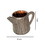 Benjara BM210388 Traditional Wooden Deep Round Kettle Shaped Garden Pot, Gray
