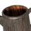 Benjara BM210388 Traditional Wooden Deep Round Kettle Shaped Garden Pot, Gray