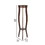 Benjara BM210427 Round Pedestal Stand with Open Bottom Shelf and Flared Legs, Brown