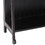 Benjara BM210449 4 Tier Foldable Shelf Display Stand with Plank Style Back, Black