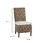 Benjara BM210660 Aluminum Frame Side Chair with Handwoven Wicker in Set of 2 in Brown and Beige
