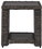 Benjara BM210785 Handwoven Wicker End Table with Open Shelf in Brown and Black