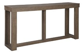 Benjara BM210853 Rectangular Wooden Sofa Table with Sled Base in Light Brown