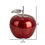 Benjara BM211033 13 Inch Aluminum Apple Accent Decor, Branch and Leaf, Red, Silver