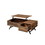 Benjara BM211087 Wooden Coffee Table with Lift Top Storage and 1 Drawer in Walnut Brown