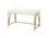 Benjara BM211100 Rectangular Wooden Frame Desk with 2 Drawers and Metal Legs in White and Gold