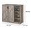Benjara BM211128 Wooden Shoe Cabinet with 1 Cabinet and 4 Open Compartments in Brown