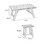 Benjara BM213278 Wooden Table Set with Canted Legs and Tension Bars in Washed White
