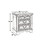 Benjara BM213305 Transitional Wooden Three Drawer Nightstand with Open Platform Top in White
