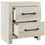 Benjara BM213351 Transitional Wooden Two Drawer Setup Nightstand with Bar Handles in White
