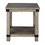 Benjara BM213373 Farmhouse Style End Table with X Shaped Sides and Open Bottom Shelf in Gray