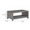 Benjara BM213374 Wicker Woven Aluminum Frame Cocktail Table with Open Shelf in Gray