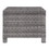 Benjara BM213374 Wicker Woven Aluminum Frame Cocktail Table with Open Shelf in Gray